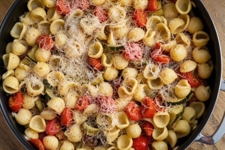 One Pan Orecchiette Pasta That Cheats Time, Explodes with Flavor, and Leaves No Dishes Behind