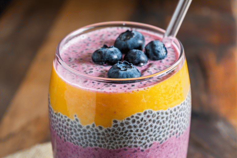 Mango-Blueberry Chia Seed Smoothie: The 60-Second Superfood Glow-Up You’ll Actually Crave