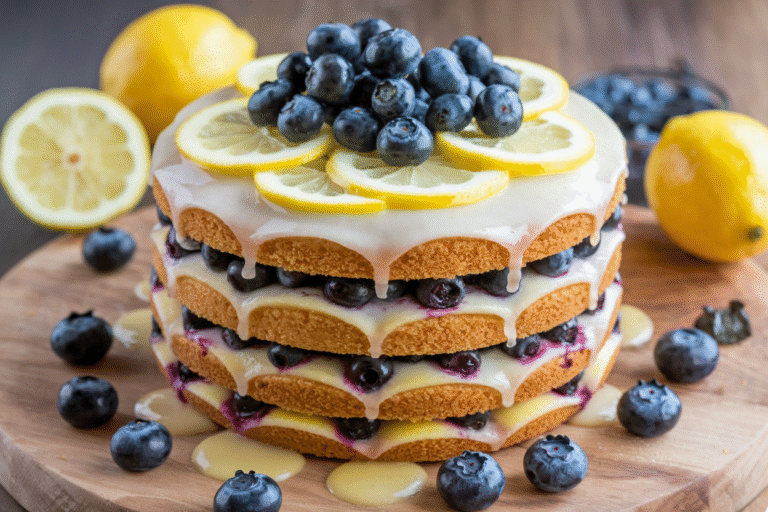 Lemon Blueberry Layer Cake That Tastes Like Sunshine (And Looks Like You Hired a Pastry Chef)