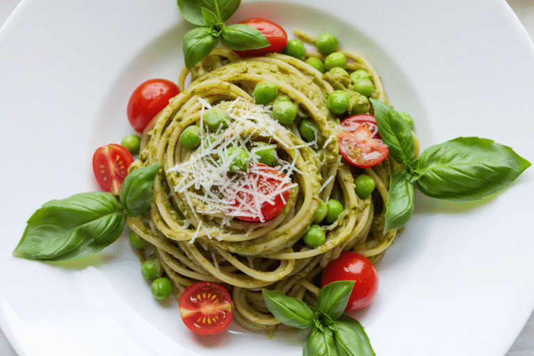 Pesto Pasta with Peas & Tomatoes: The 15-Minute Green Magic You’ll Make on Repeat
