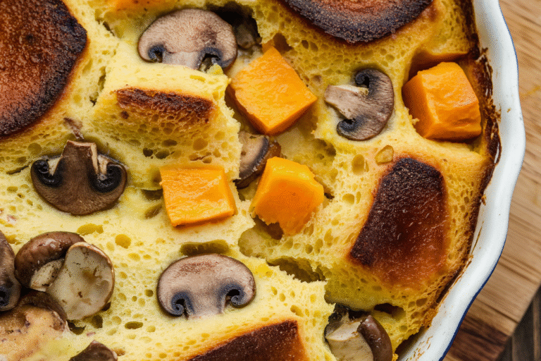This Savory Bread Pudding with Mushrooms and Butternut Squash Will Make Your Stuffing Jealous