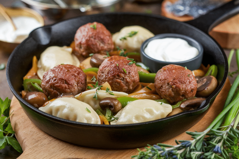 Pierogi and Meatball Skillet: The 30-Minute Comfort Bomb You’ll Actually Brag About