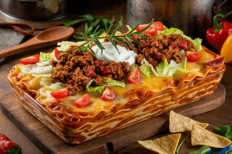 Taco Lasagna: The Layered Fiesta That Turns Weeknights Into Standing Ovations