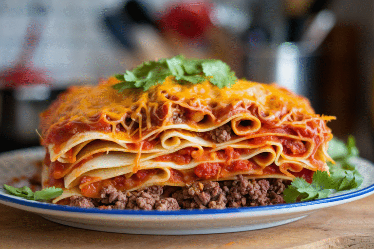 Lasagna-Enchilada Mashup: The Saucy, Cheesy Power Move Your Weeknight Deserves