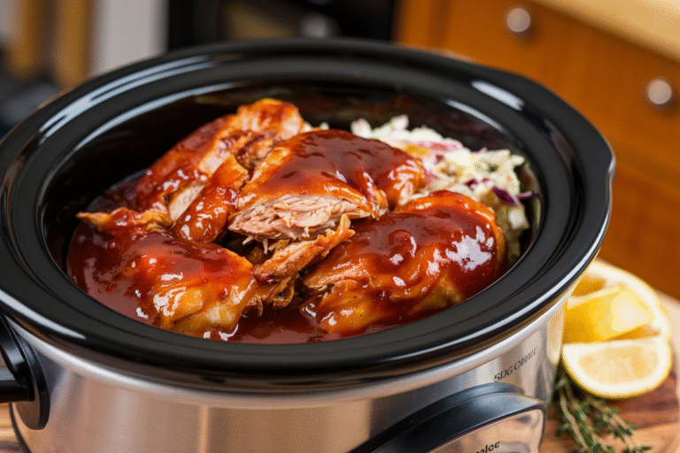 Slow Cooker BBQ Chicken That Practically Makes Itself (And Still Wins the Weekend)