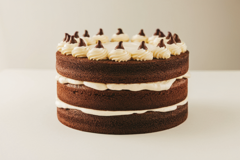Chocolate Cake with Vanilla Frosting That Stops Conversations (…and Starts Fork Fights)