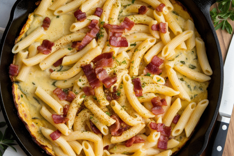 Pasta Carbonara Frittata: The Crispy-Edged, Cheese-Laced Brunch Hack You’ll Brag About