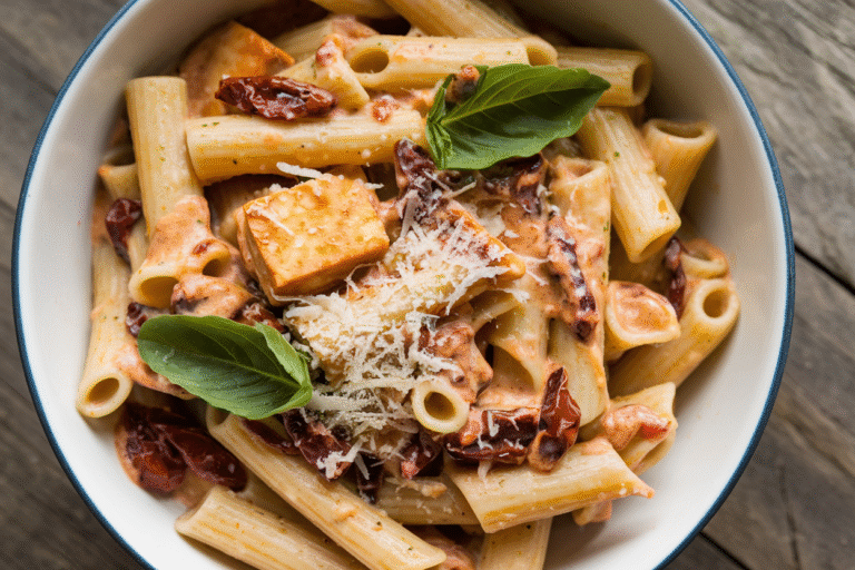 Creamy Tuscan Vegan Pasta You’ll Make on Repeat: Rich, Garlicky, and Weeknight-Easy