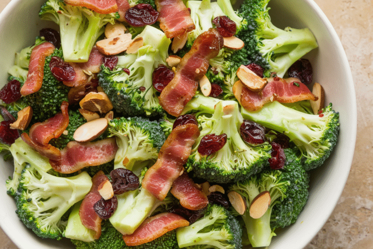 Broccoli Salad with Bacon That Vanishes at Every Party (Crunchy, Creamy, Addicting)