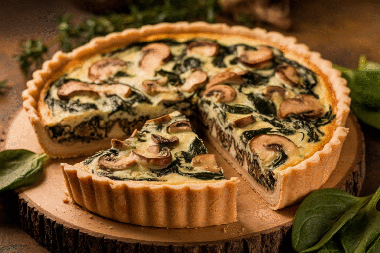 Spinach & Mushroom Quiche That Outsmarts Brunch: Crispy Crust, Silky Center, Zero Regrets