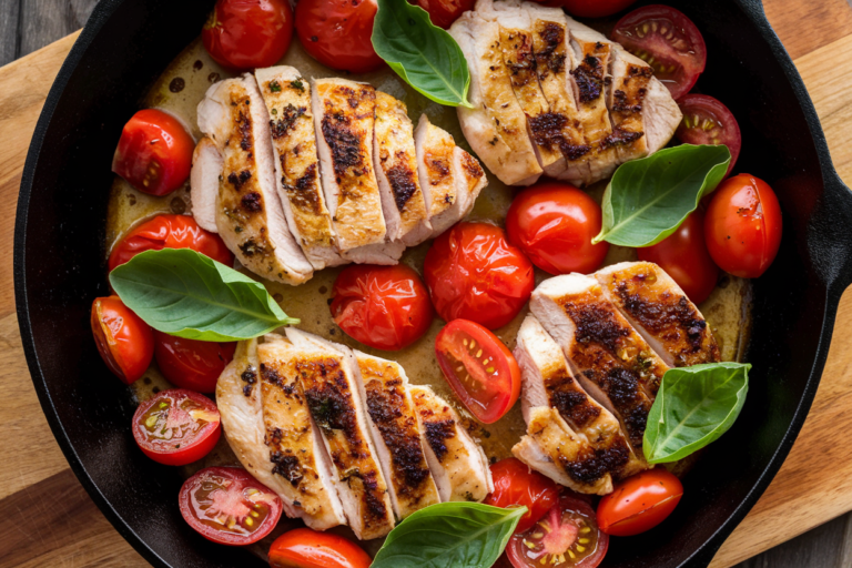 Unleash Flavor Explosion: The Ultimate Caprese Chicken Skillet You’ll Crave Tonight!