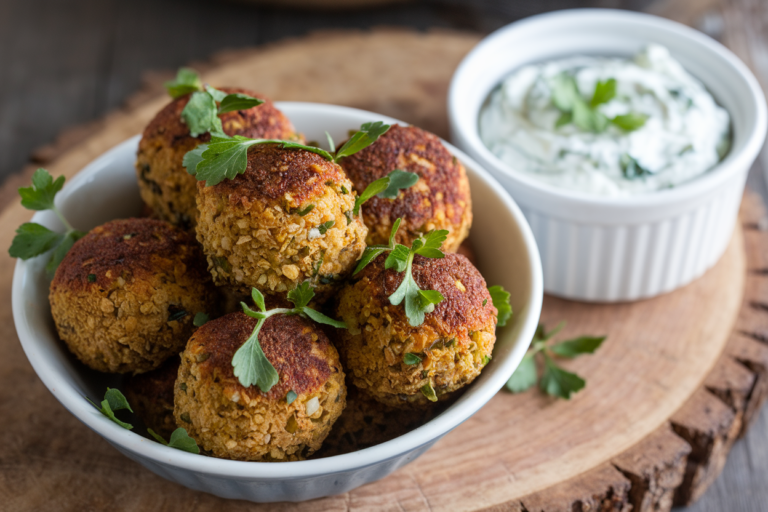 Unlock the Crispy Secret: Irresistible Baked Falafel with Creamy Tzatziki Sauce You Didn’t Know You Needed