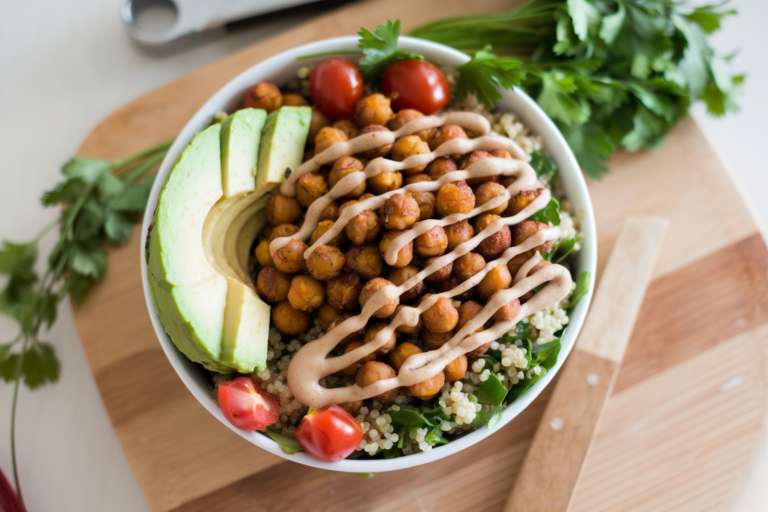 Crispy Roasted Chickpea Buddha Bowl Recipe (Easy & Healthy)