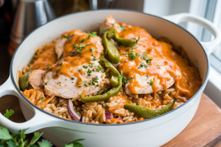 The Ultimate One Pot Queso Chicken and Rice That Will Change Dinner Forever