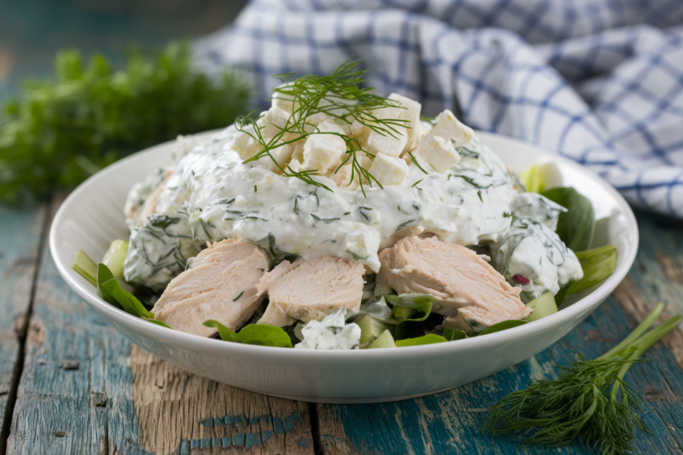 Unlock the Magic of Mediterranean Flavor with This Irresistible Tzatziki Chicken Salad!