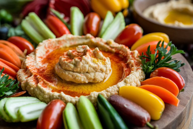 Why Cauliflower Hummus with Veggies Is the Snack Hack Your Tastebuds Deserve