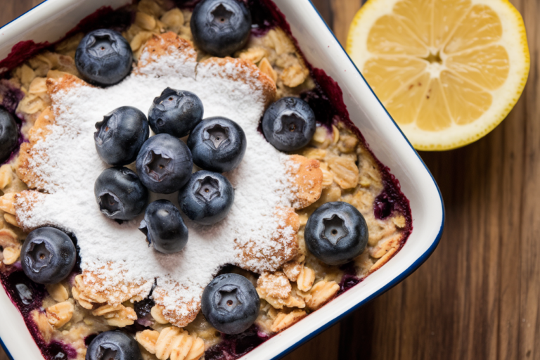Lemon Blueberry Baked Oatmeal: An Easy, Make-Ahead Breakfast Recipe