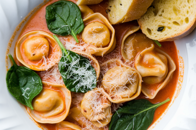 Creamy Tomato and Spinach Tortellini – Easy One-Pot Recipe