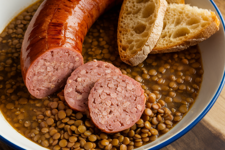 Unlock the Magic of Tradition: Cotechino Sausage with Lentils That’ll Blow Your Taste Buds Away!