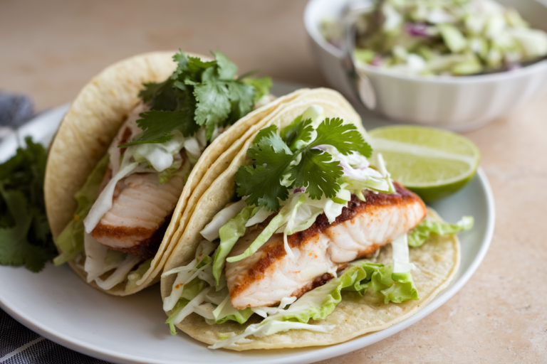 The Best Easy Fish Tacos (with Cilantro Lime Slaw)