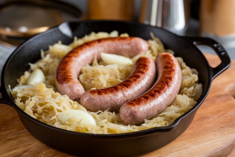 Fall in Love With Flavor: The Ultimate Sausage & Sauerkraut Skillet You Didn’t Know You Needed