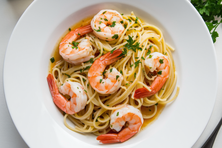Unlock Restaurant-Level Flavor with this Irresistible Shrimp Scampi with Pasta.