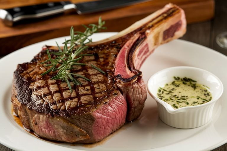 Unlock Steakhouse Magic: Tomahawk Steak with Herb Butter That’ll Steal Your Heart (and Your Appetite!)
