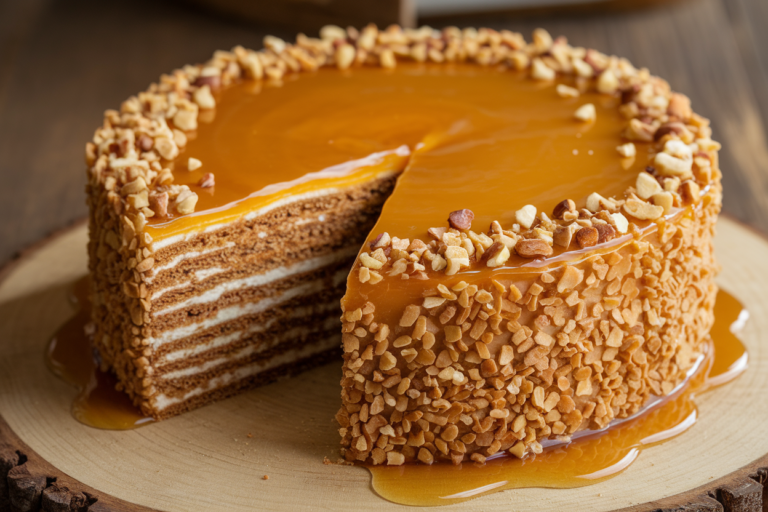 Easy Authentic Russian Honey Cake Recipe (Medovik)