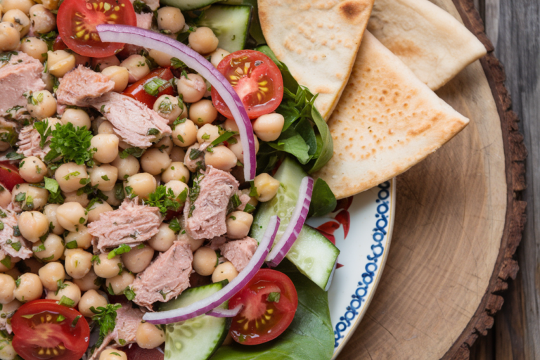 Greek Chickpea Tuna Salad (Better than a Gyro)