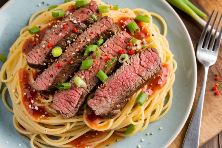 How to Make Spicy Garlic Butter Beef Pasta (Fast & Easy)