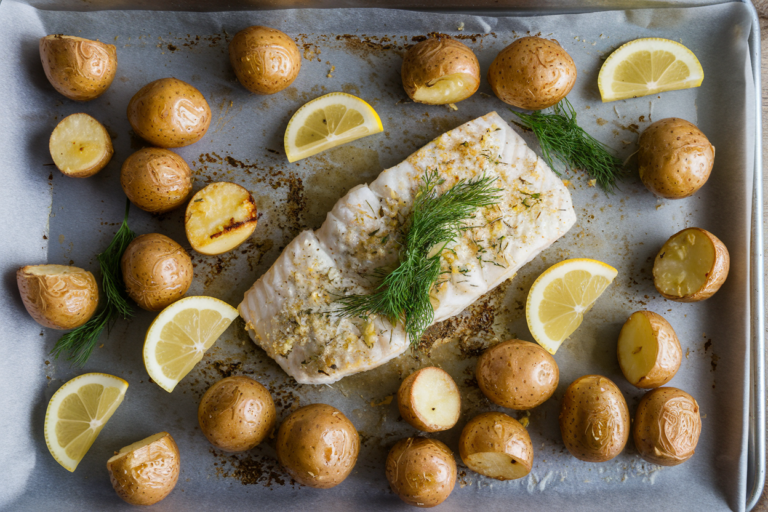 Easy 30-Minute Lemon Dill Fish & Potatoes (One Pan)