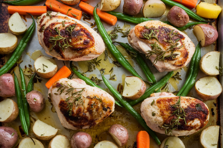 Lemon Herb Chicken and Veggies – The Best Sheet Pan Dinner for Easy Cleanup