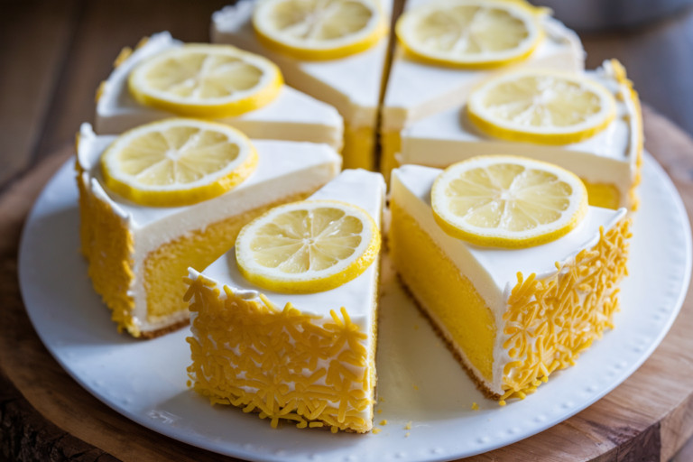 Glazed Lemon Butter Cake Slices (Made with Fresh Lemons)