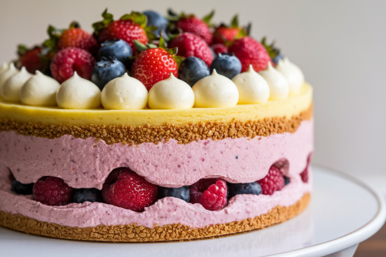 Easy No-Bake Lemon Berry Icebox Cake