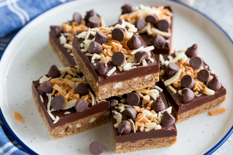 No-Bake Samoa Cookie Bars – Better Than Girl Scout