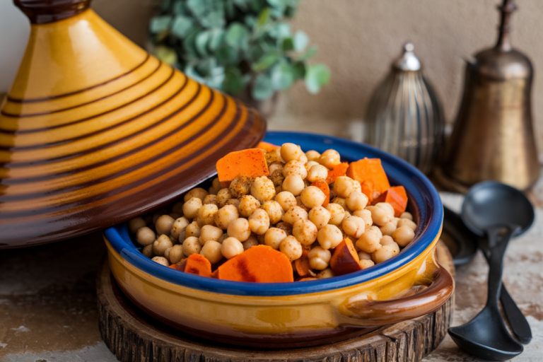 Unlock the Magic of Moroccan Chickpea & Sweet Potato Tagine (Vegan) – Your New Go-To Comfort Bowl!