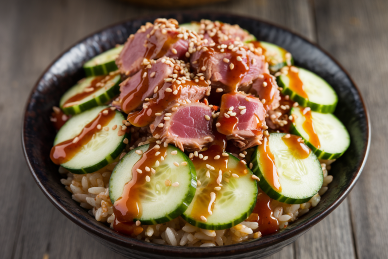 Spicy Cucumber & Tuna Rice Bowls: Your New Obsession for a Zesty, Protein-Packed Power Lunch