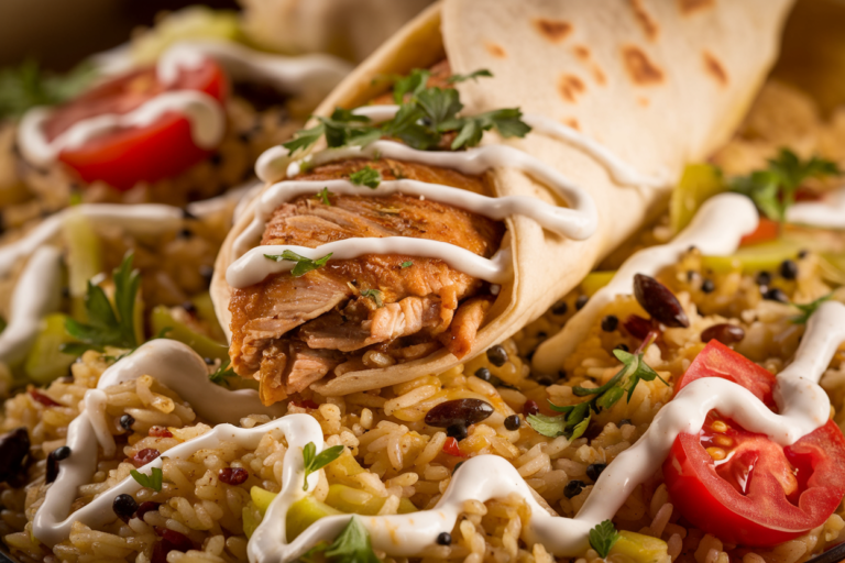 Unlock the Flavor Bomb: Irresistible Chicken Shawarma Rice with White Garlic Sauce You Can’t Resist!