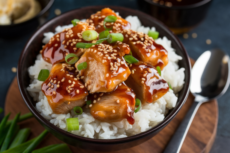 Unlock Flavor Heaven with These Irresistible Honey Garlic Chicken Rice Bowls!