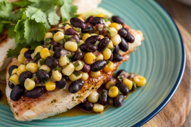 Easy Black Bean & Corn Salsa Chicken Recipe