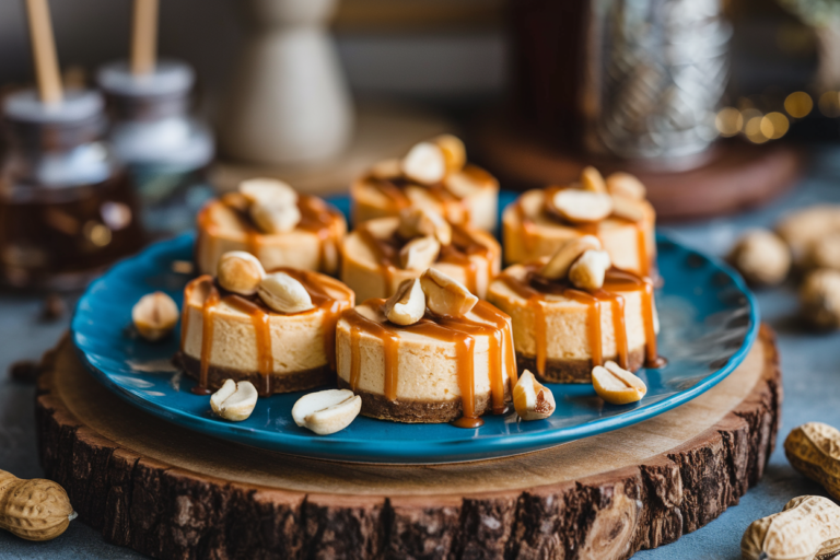 How to Make Salted Caramel Peanut Cheesecake Bites (No-Bake Recipe)