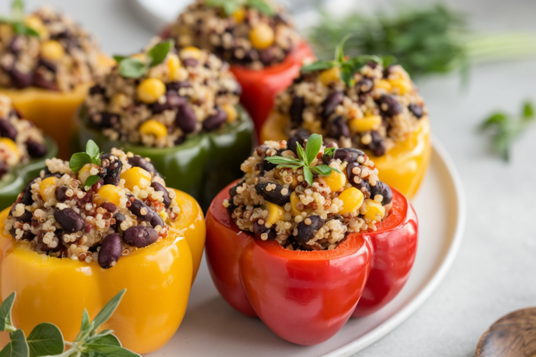 Unlock the Flavor Bomb: Vegan Quinoa Stuffed Bell Peppers That Will Rock Your World!