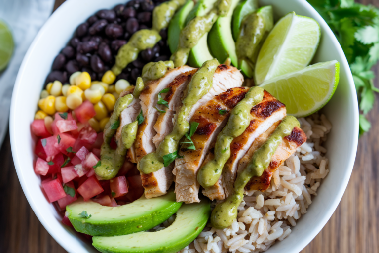 Easy Chicken Burrito Bowl Meal Prep