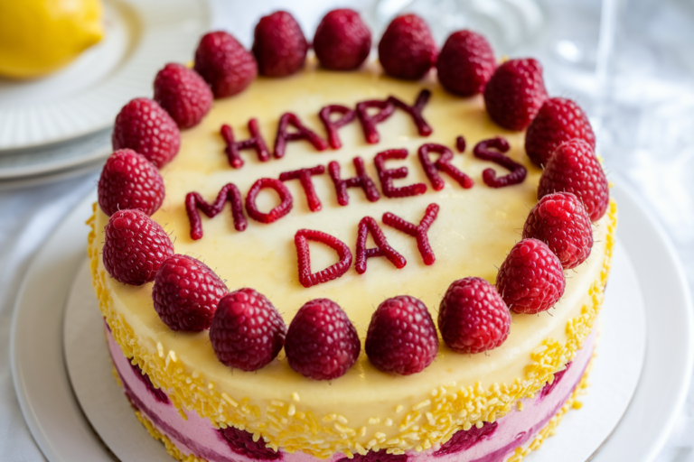 Easy Mother’s Day Lemon Raspberry Brunch Cake