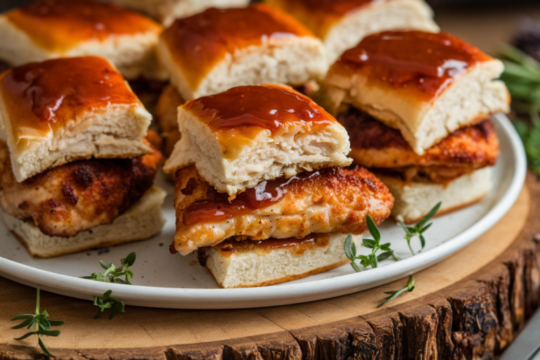 Easy Pull-Apart BBQ Chicken Sliders