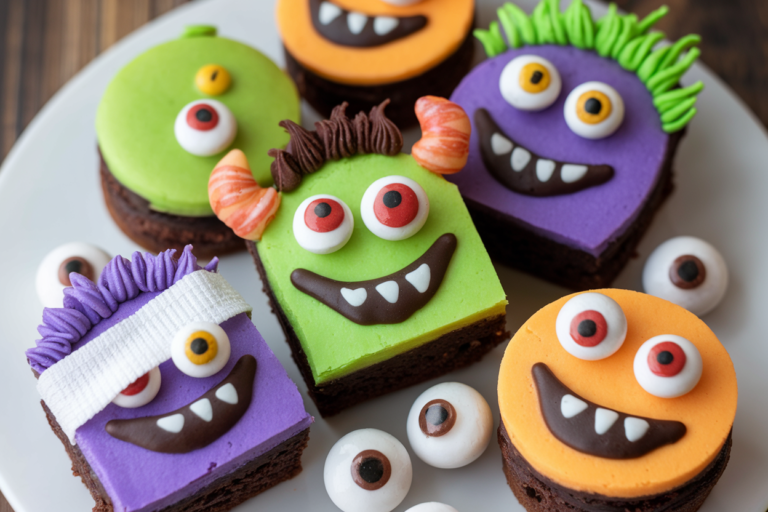 Easy Halloween Monster Brownie Bites for Parties