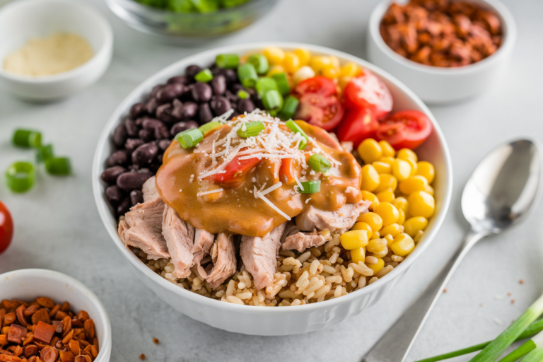Easy Southwest Turkey Rice Meal Prep Bowls