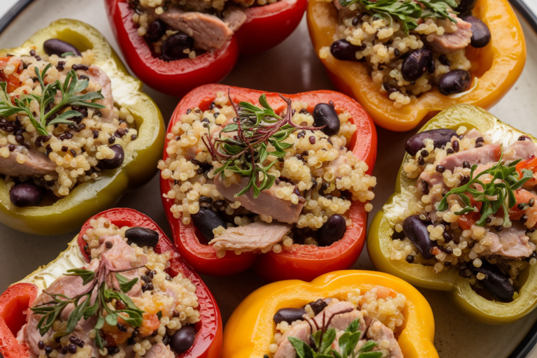 Easy Ground Turkey Stuffed Peppers for a High-Protein Dinner