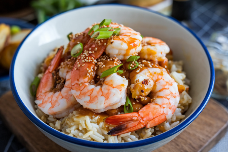 Easy Garlic Butter Shrimp Rice Bowls